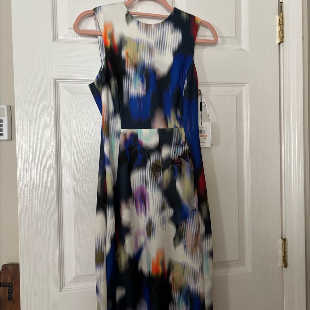 Calvin Klein Multicolor Abstract Midi Dress
